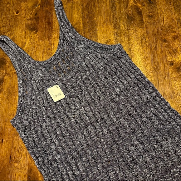 Free People NWT Beach Bonnie Sweater Tunic Top Dress XL Dark Blue Vacation Swim - Picture 13 of 13